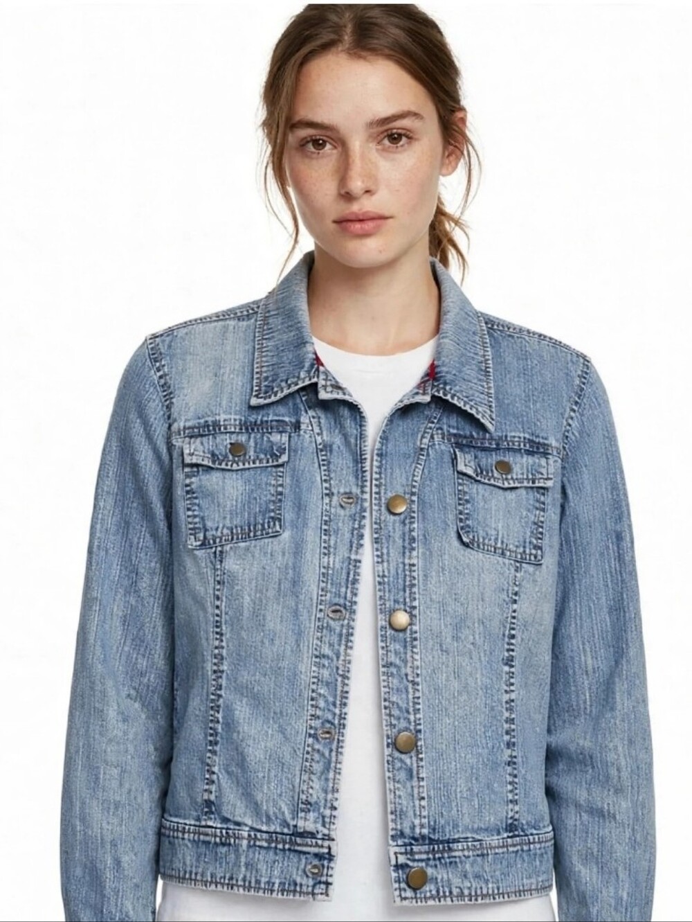 Van Heusen Light Blue Denim Jacket-XL
